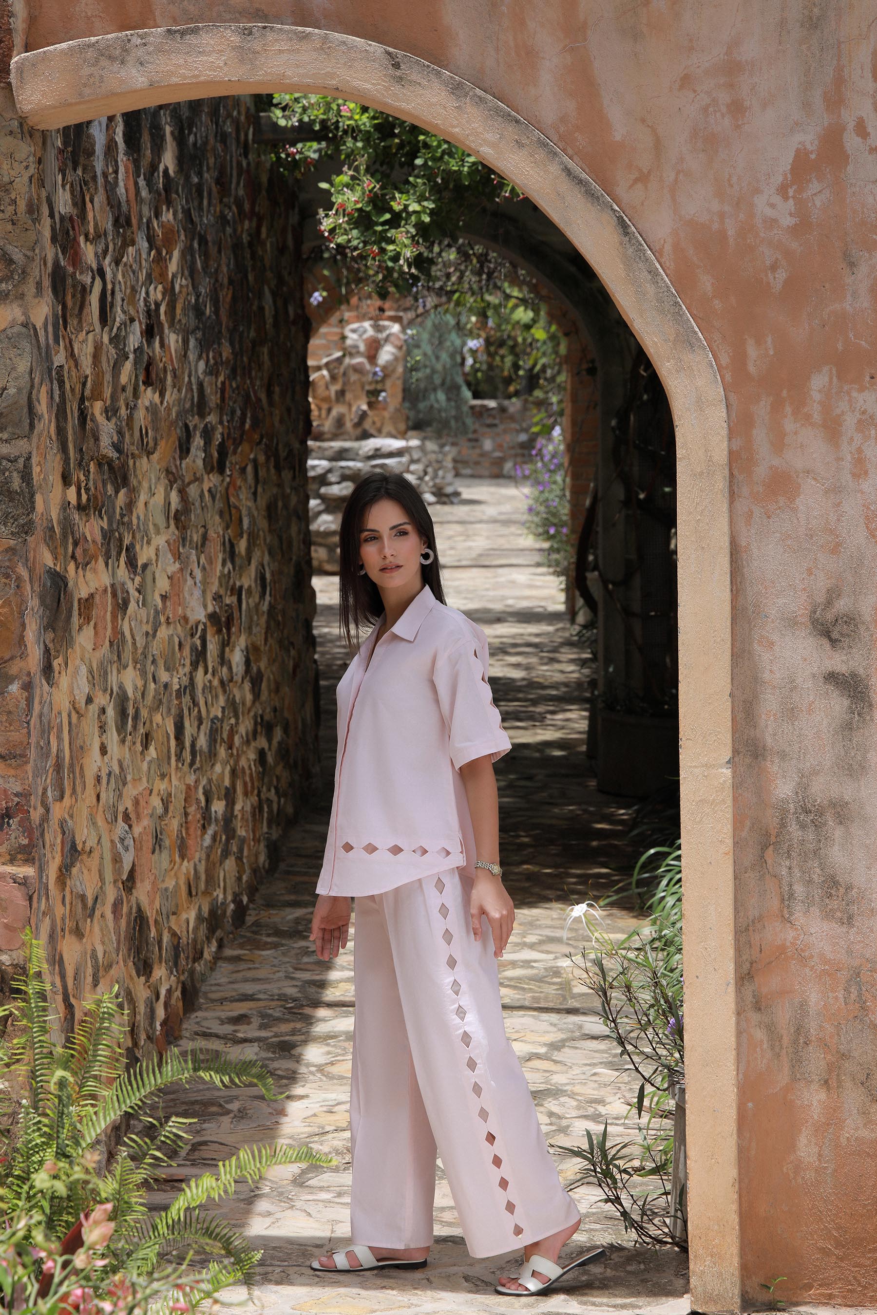 Bubble Pink Cutwork Set