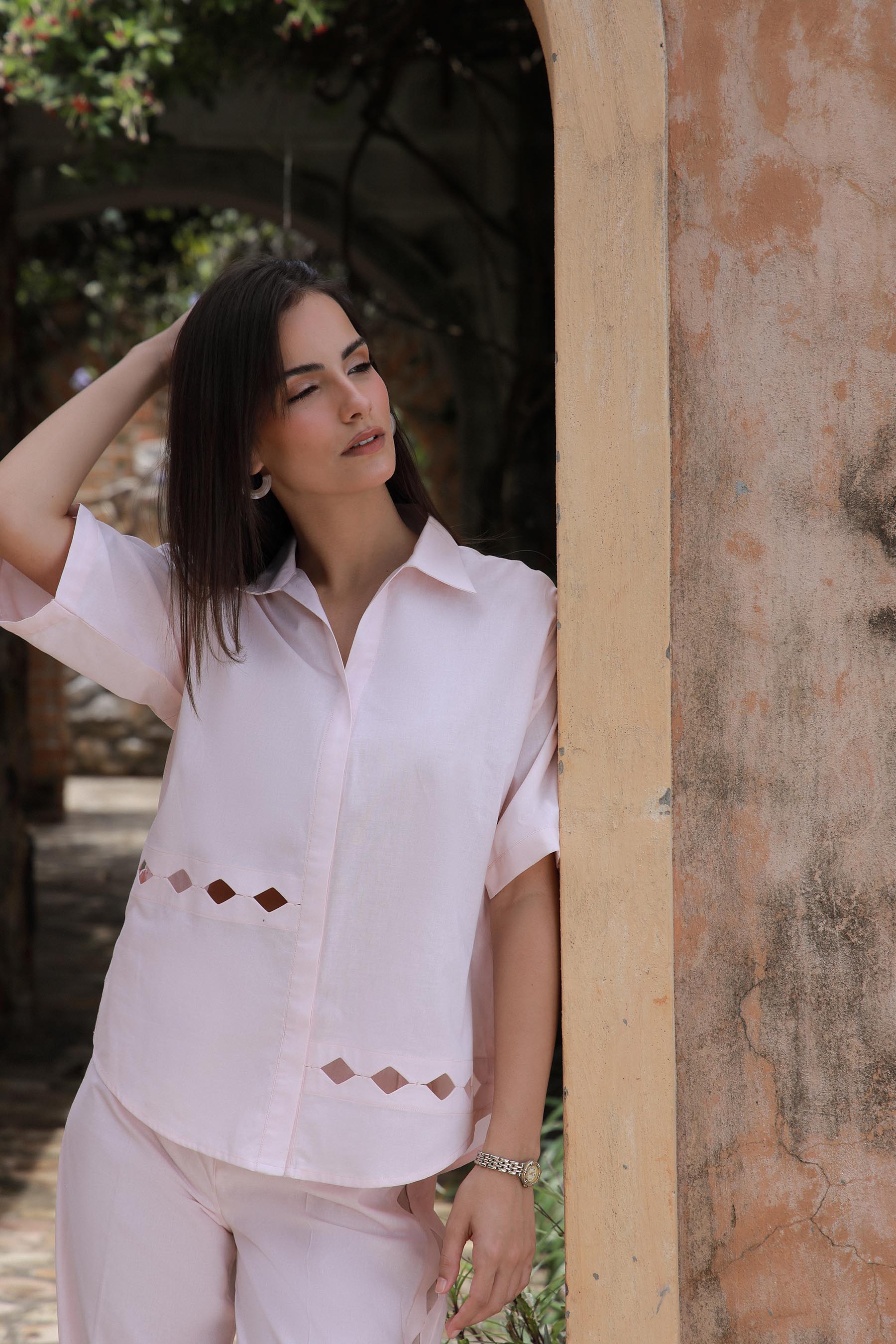 Bubble Pink Cutwork Set