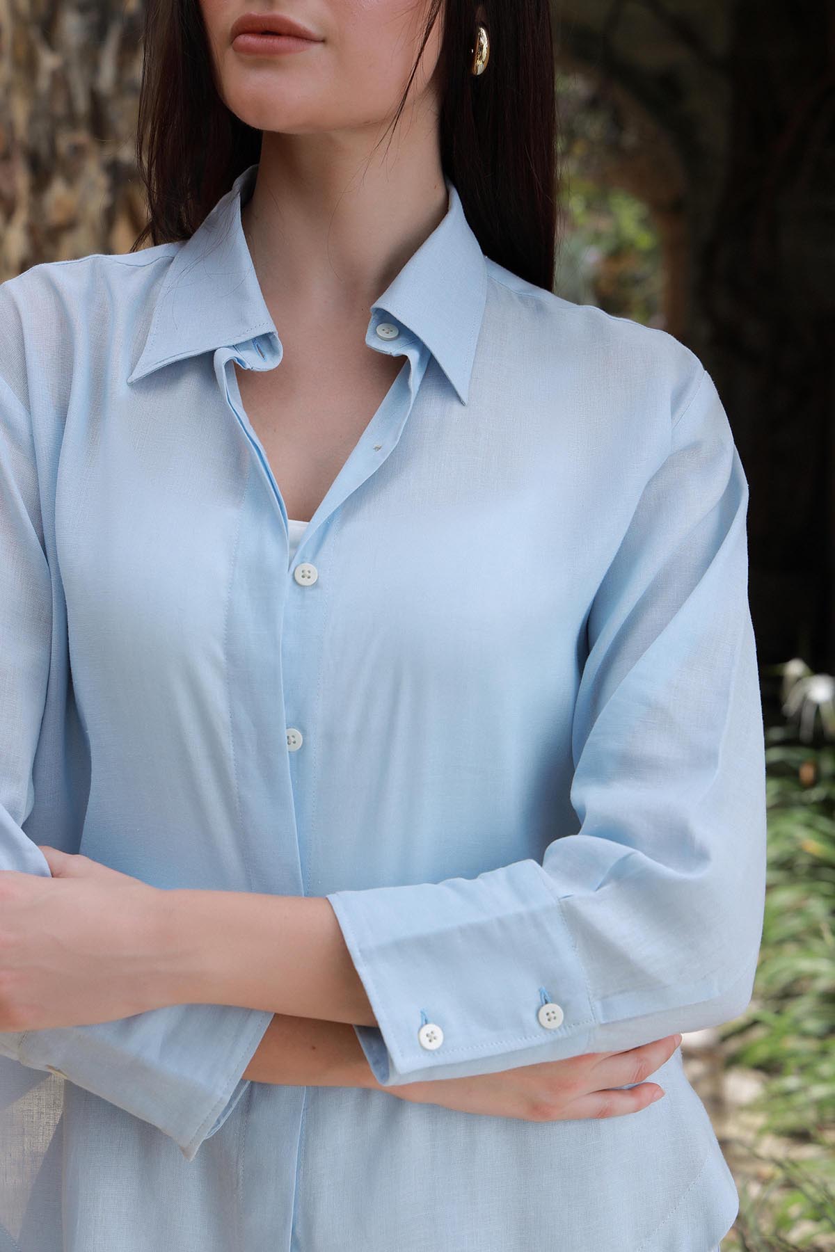 Powder Blue Linen Set