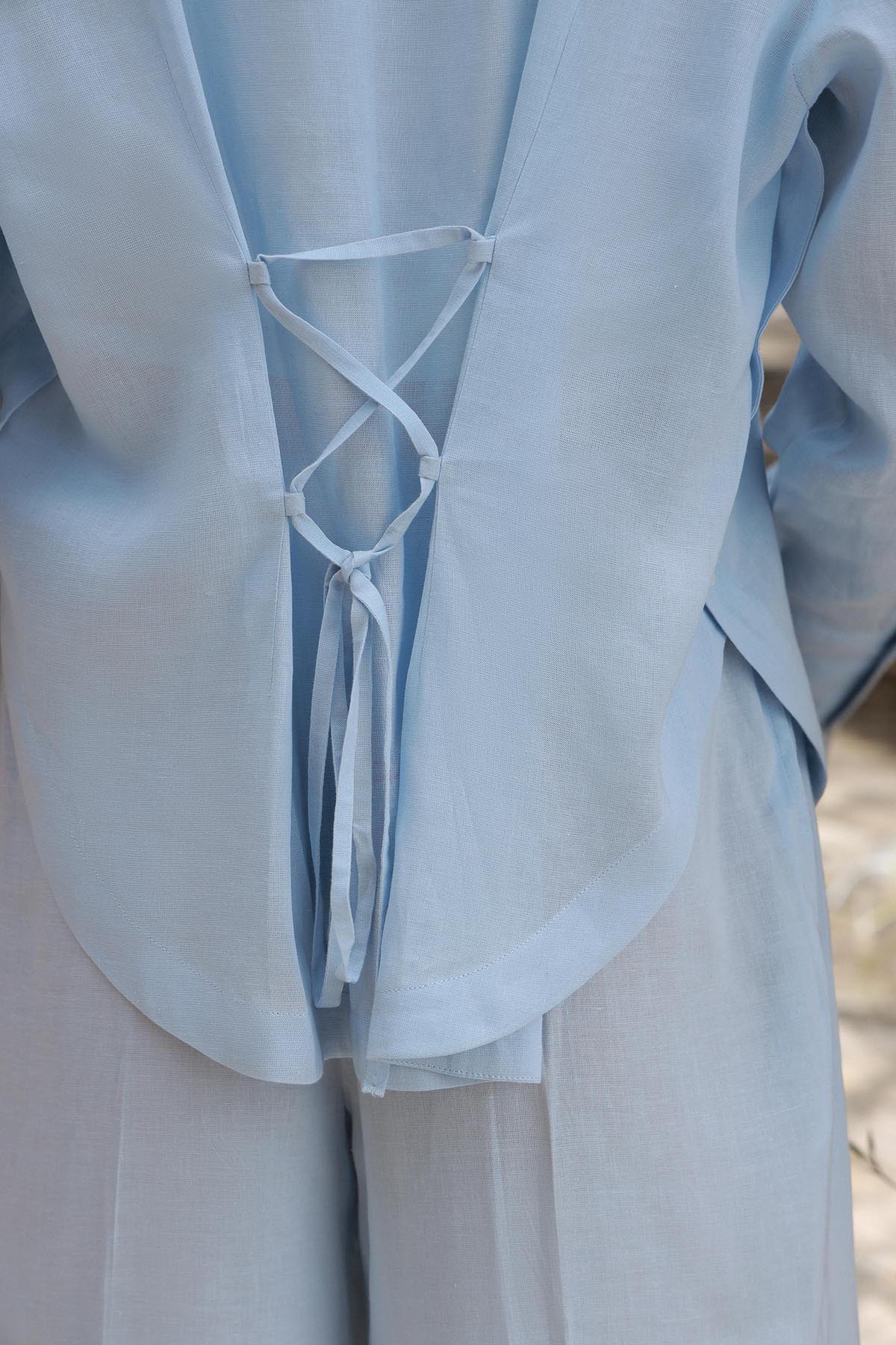 Powder Blue Linen Set