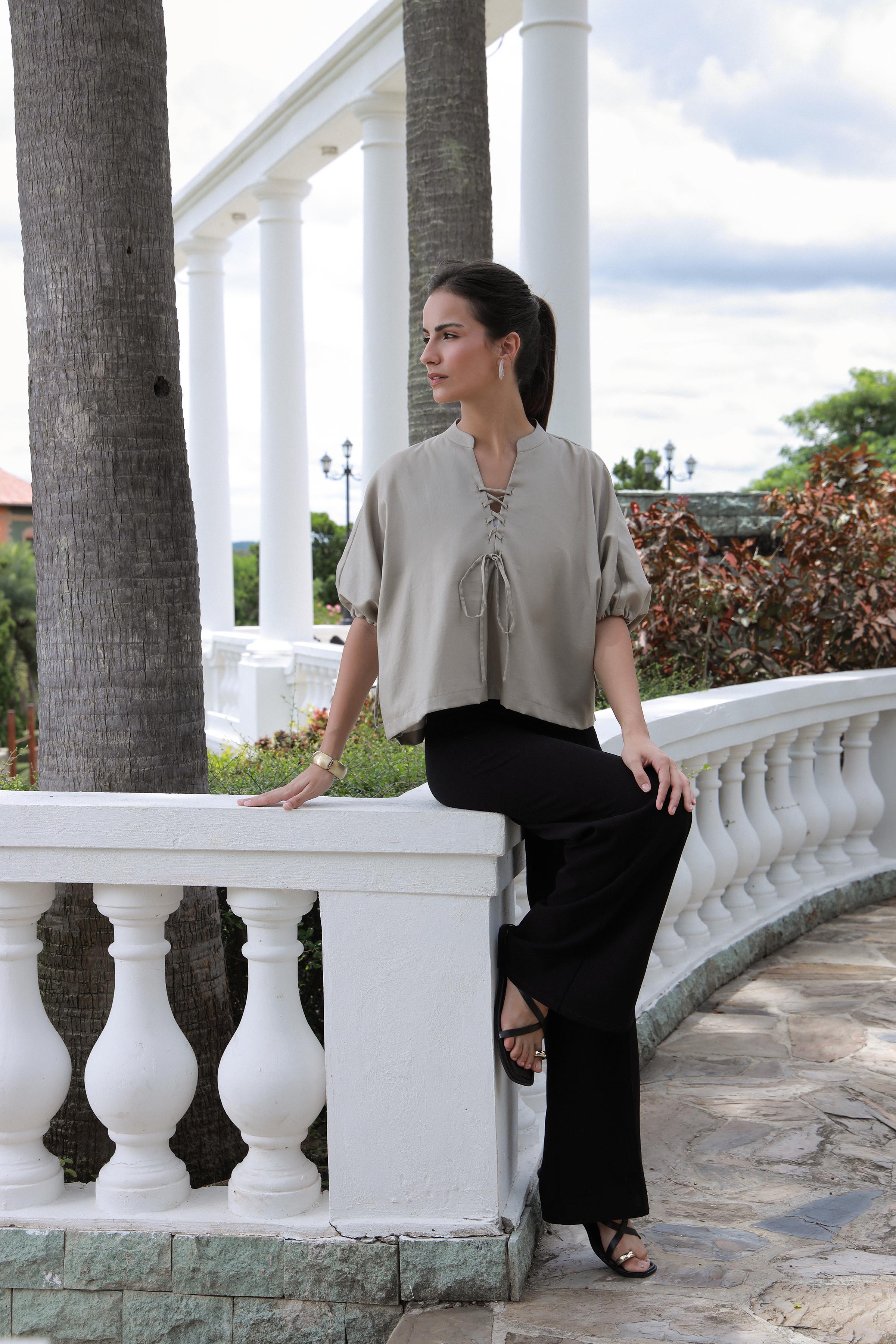 Mushroom Gray Top