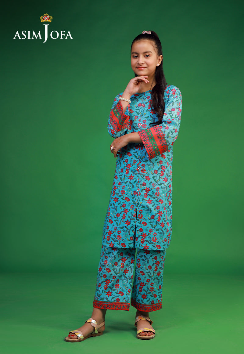 AJKP-08 STITCHED PRINTED CAMBRIC 2 PCS
