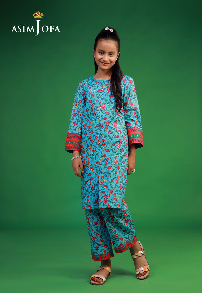 AJKP-08 STITCHED PRINTED CAMBRIC 2 PCS