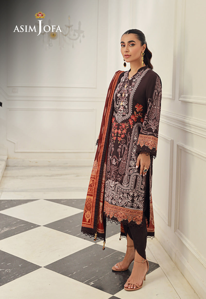 Ajso-17 Unstitched 2 Pcs Shirt Dupatta
