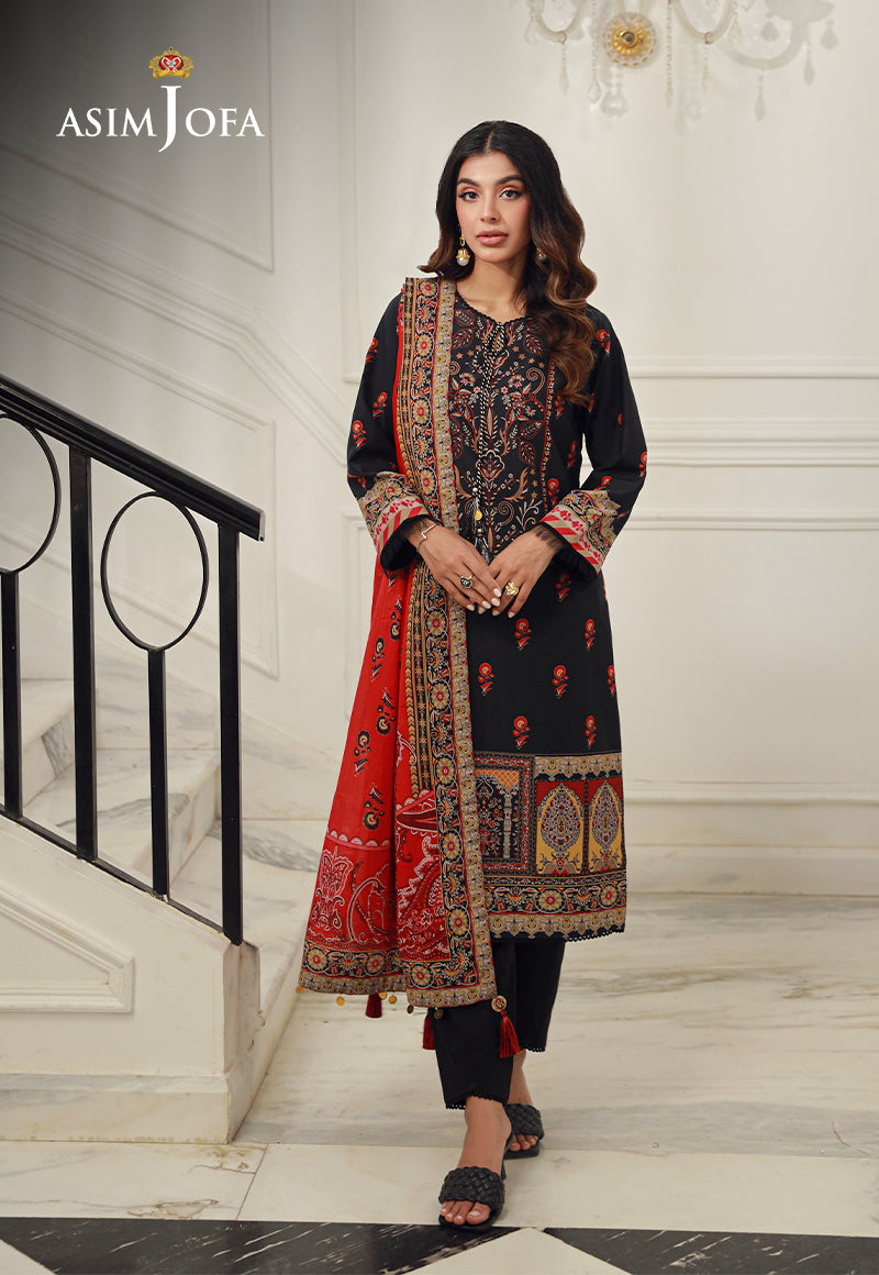 Ajso-24 Unstitched Dupatta 1 Pc Dupatta