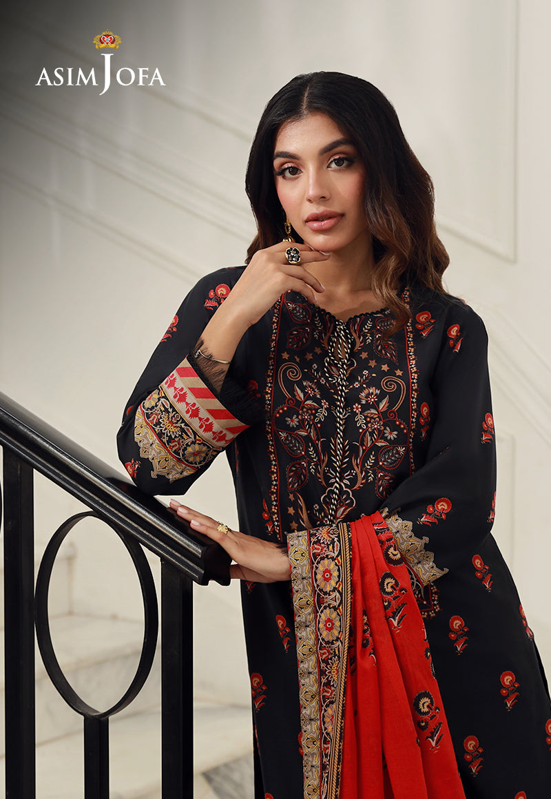 Ajso-24 Unstitched Dupatta 1 Pc Dupatta