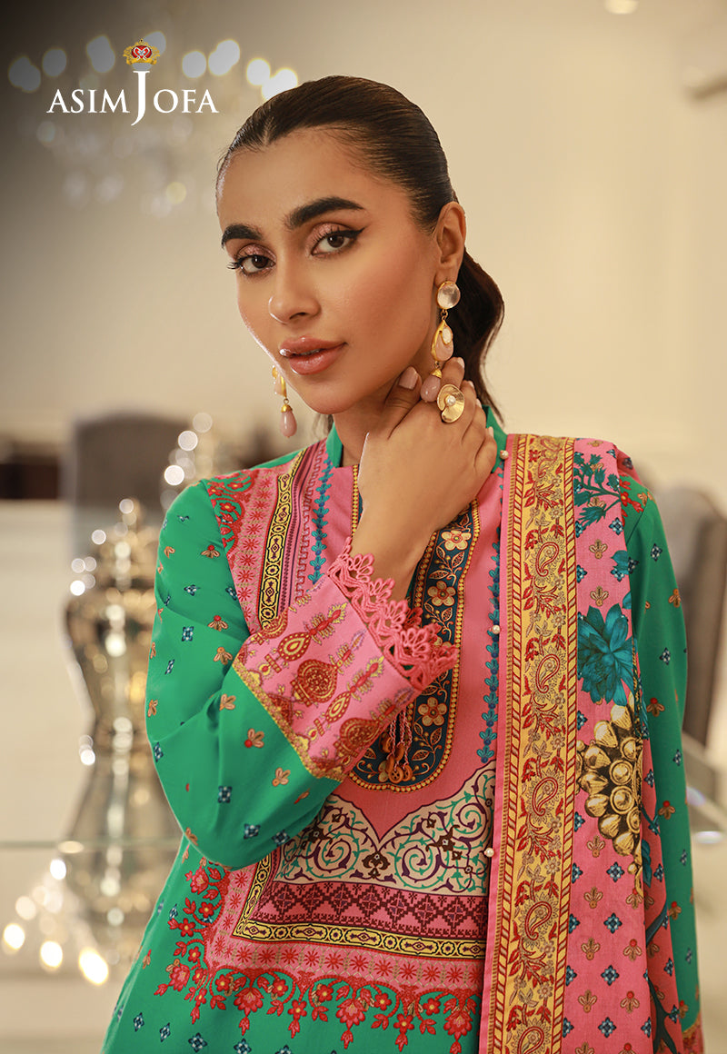 Ajso-10 Unstitched Dupatta 1 Pc Dupatta