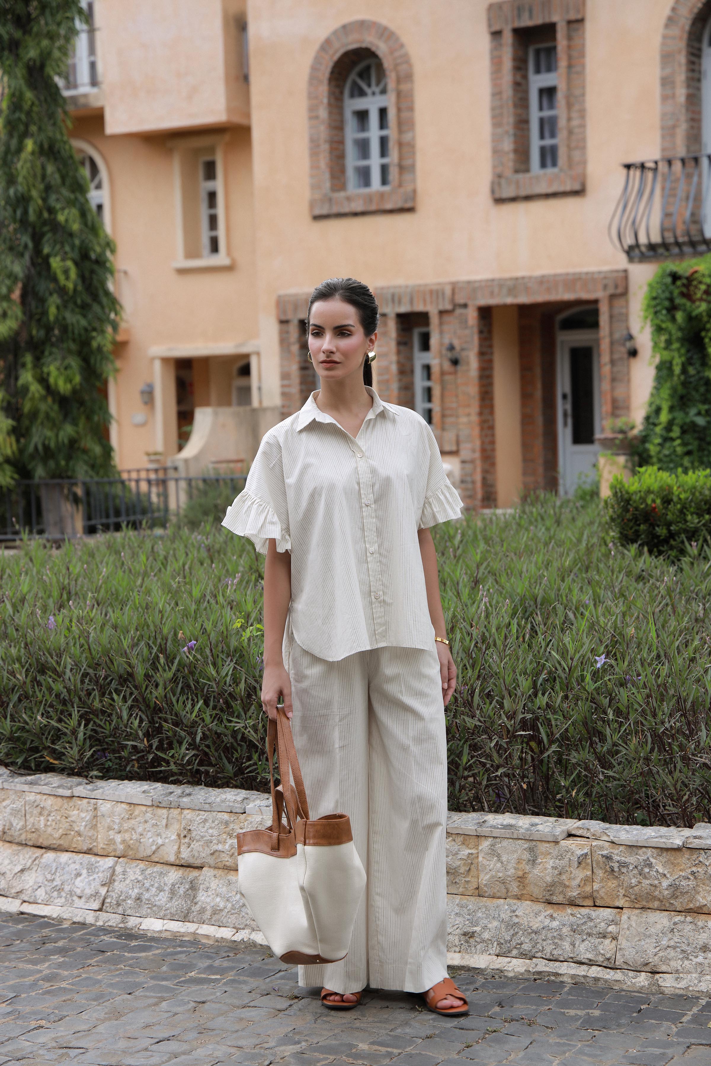 Pin Striped Tunic Set