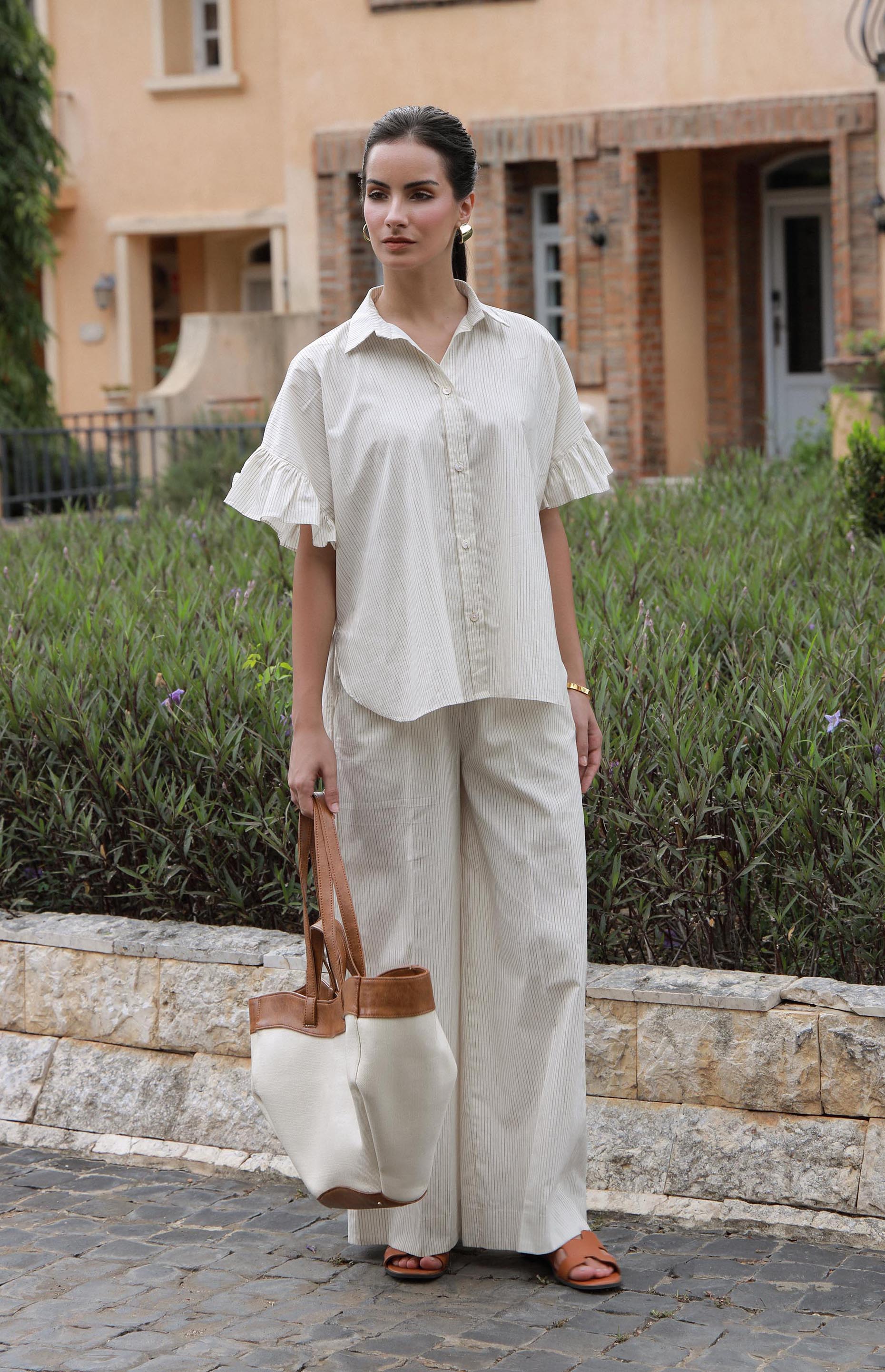 Pin Striped Tunic Set