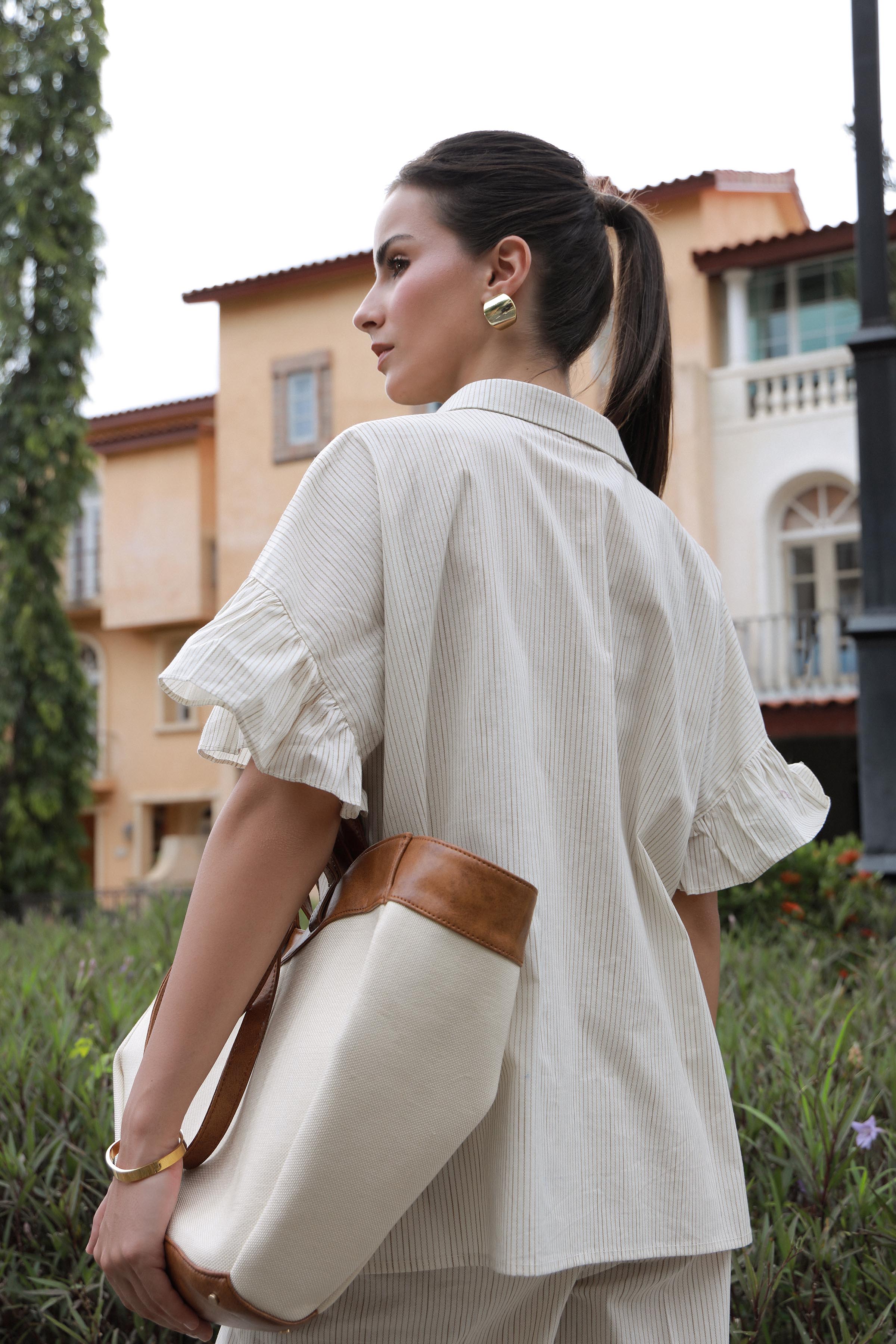 Pin Striped Tunic Set