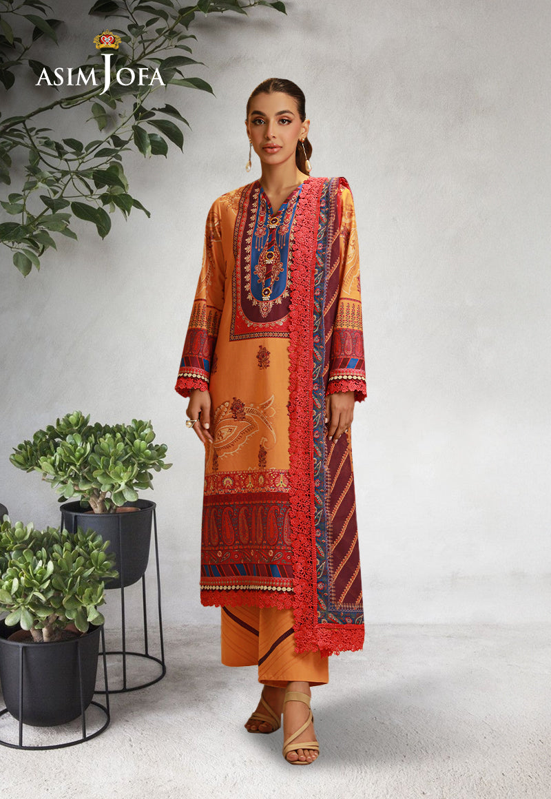 Ajso-30 Unstitched Dupatta 1 Pc Dupatta