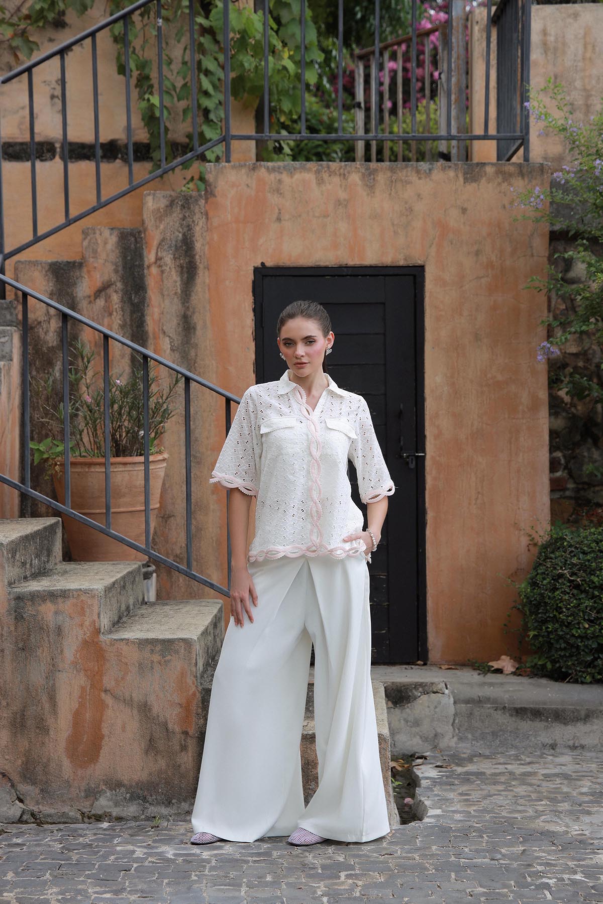 Milk White Safari Shirt