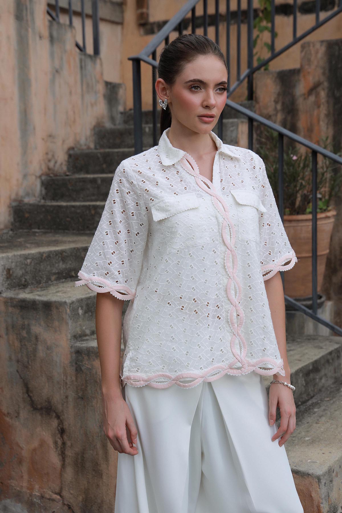 Milk White Safari Shirt