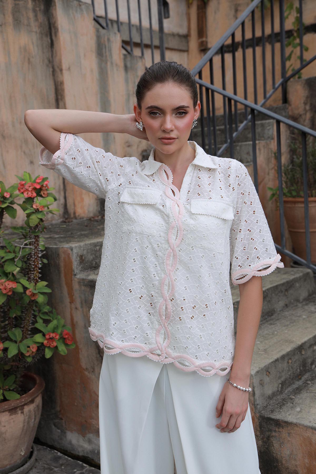 Milk White Safari Shirt