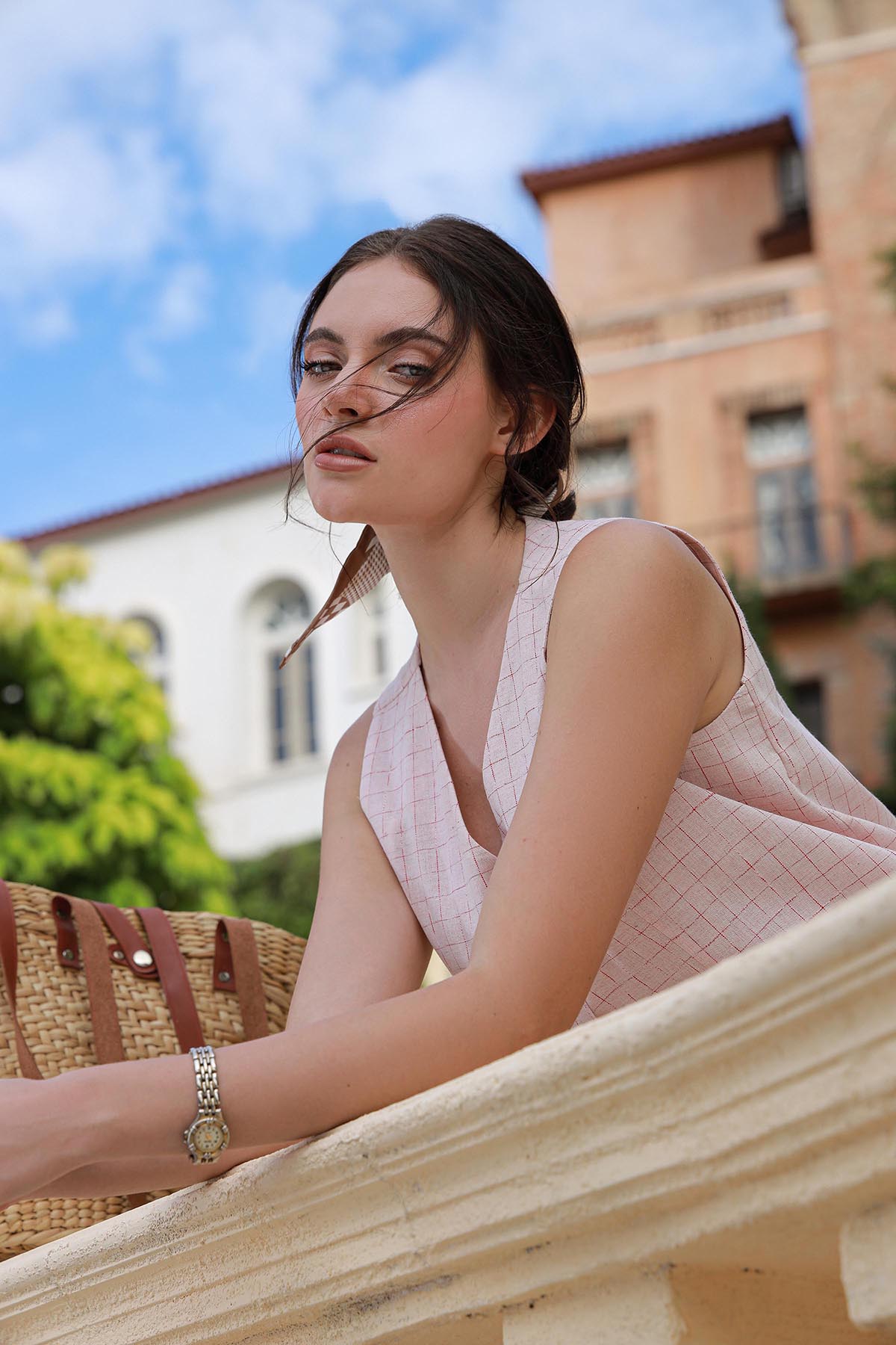 Pink Skin Waistcoat Set