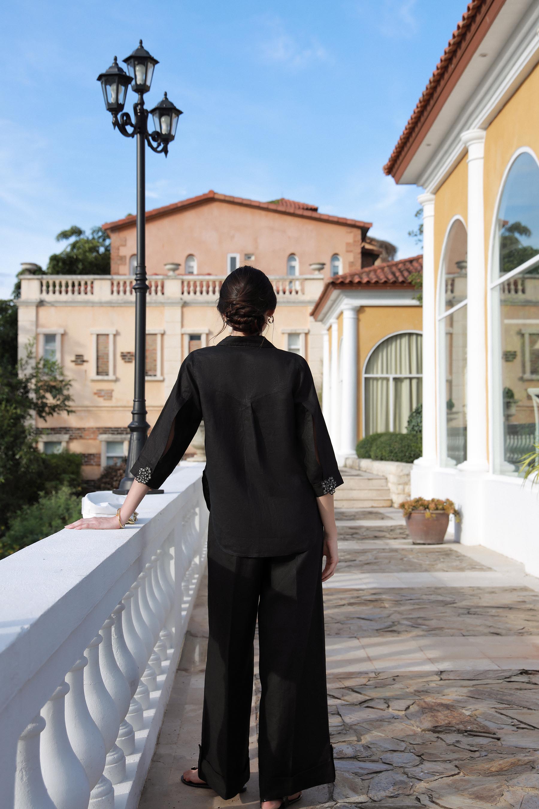 Black Linen Set