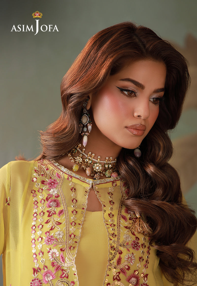 AJULDD-06 Embroidered Chiffon Stitched 4 Pcs
