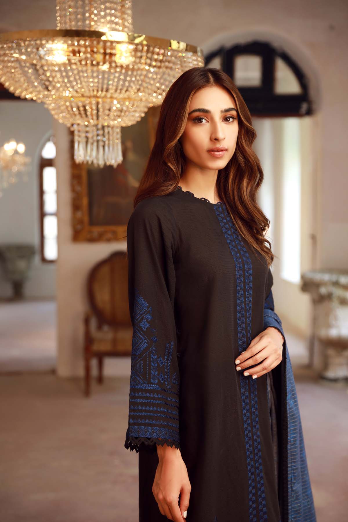 Embroidered Slub Lawn 3 Piece