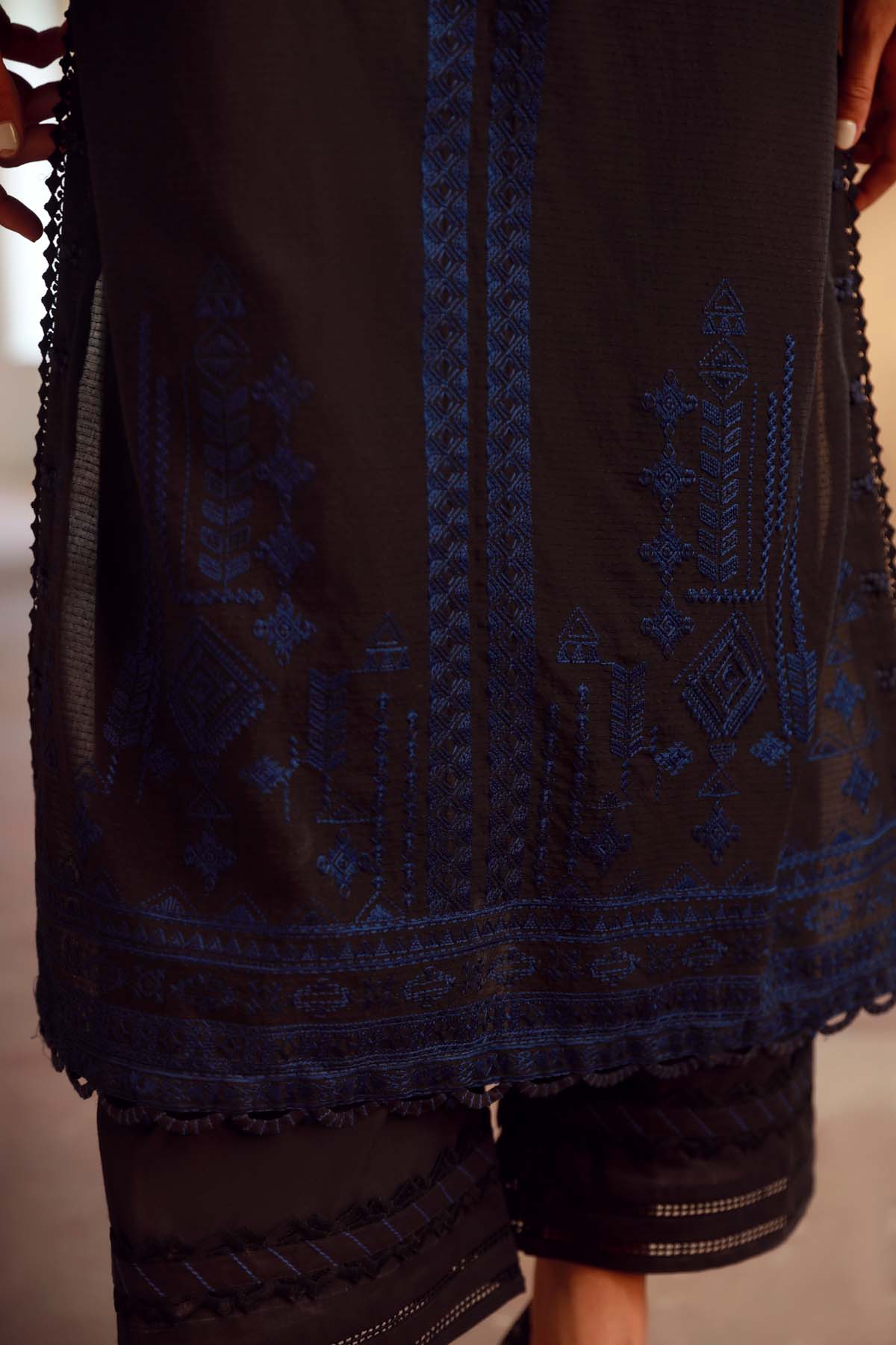 Embroidered Slub Lawn 3 Piece