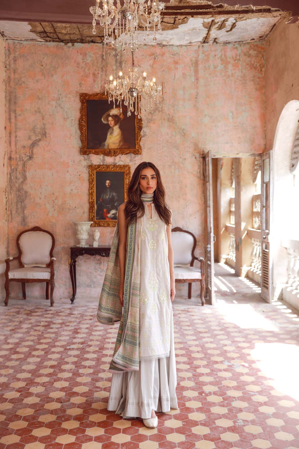 Embroidered Slub Lawn 3 Piece