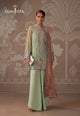 AJULD-10 Embroidered Poly Net Unstitched 3 Pcs