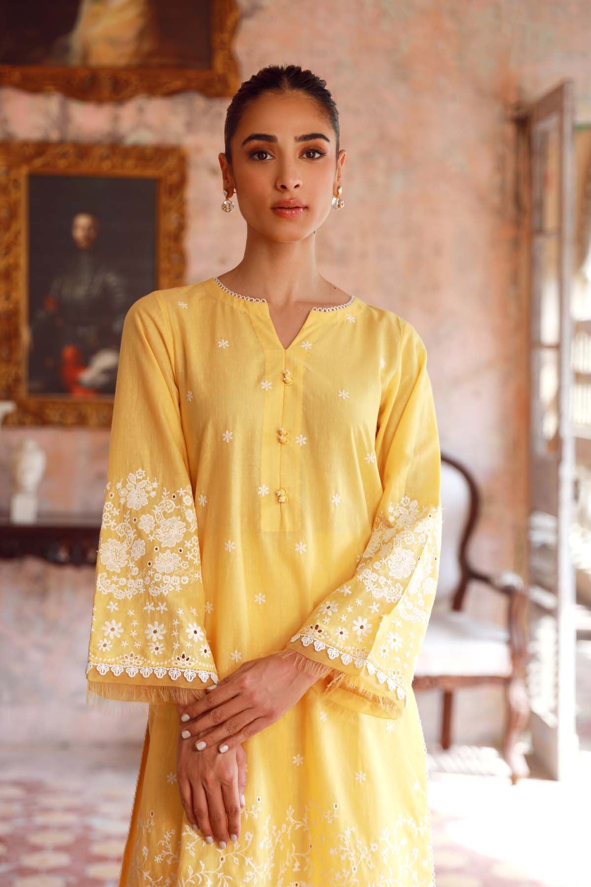 Embroidered Slub Lawn 3 Piece
