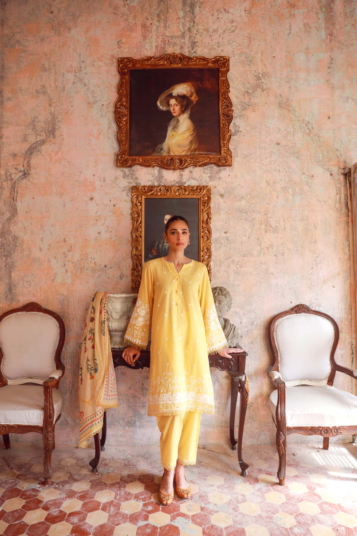 Embroidered Slub Lawn 3 Piece