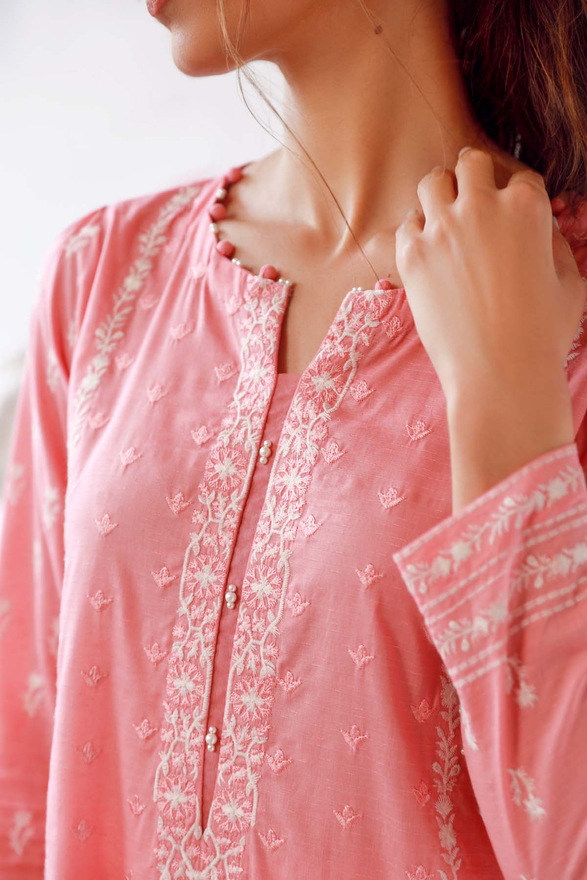 Embroidered Slub Lawn 3 Piece