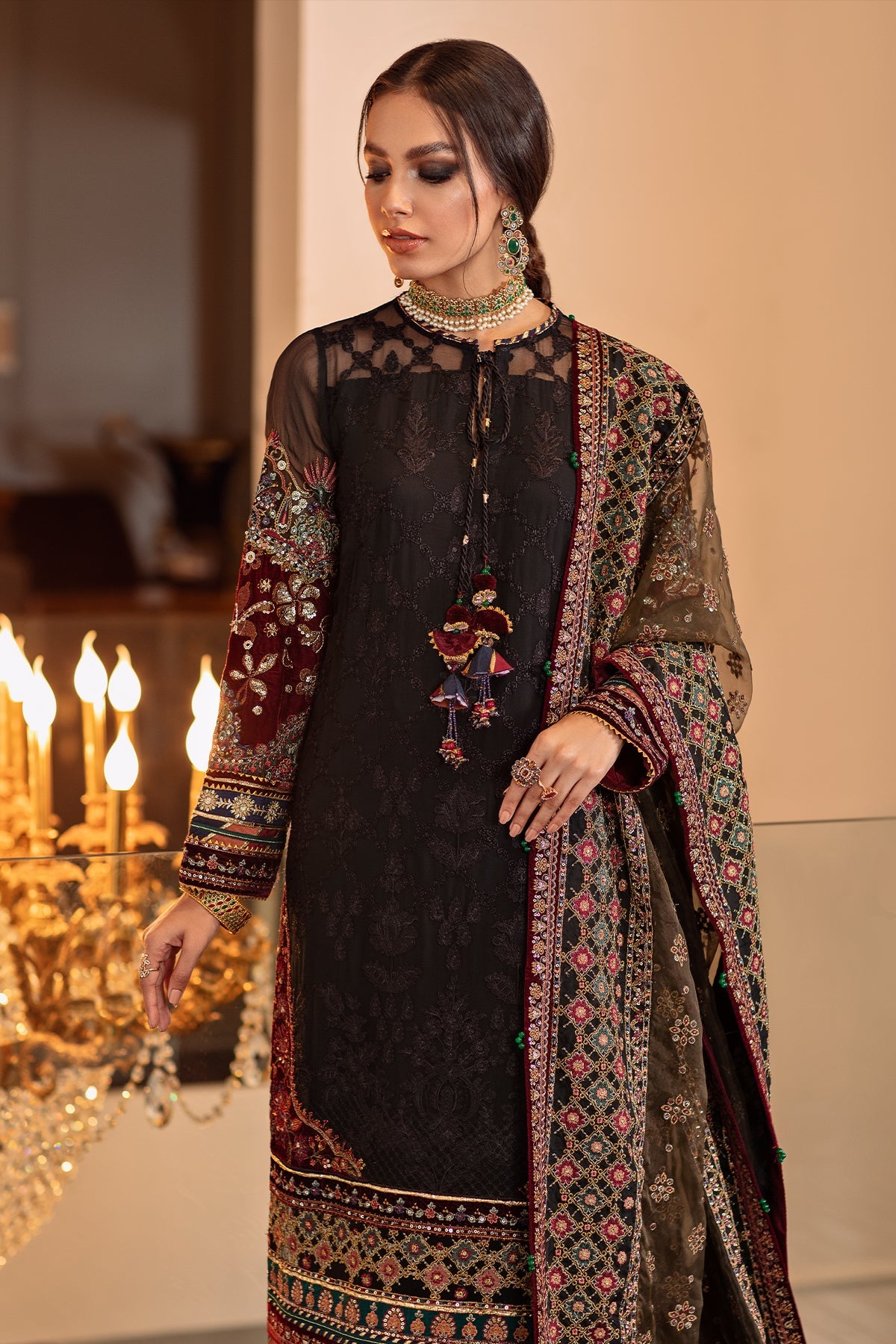 EMBROIDERED CHIFFON CH09-04 STITCHED