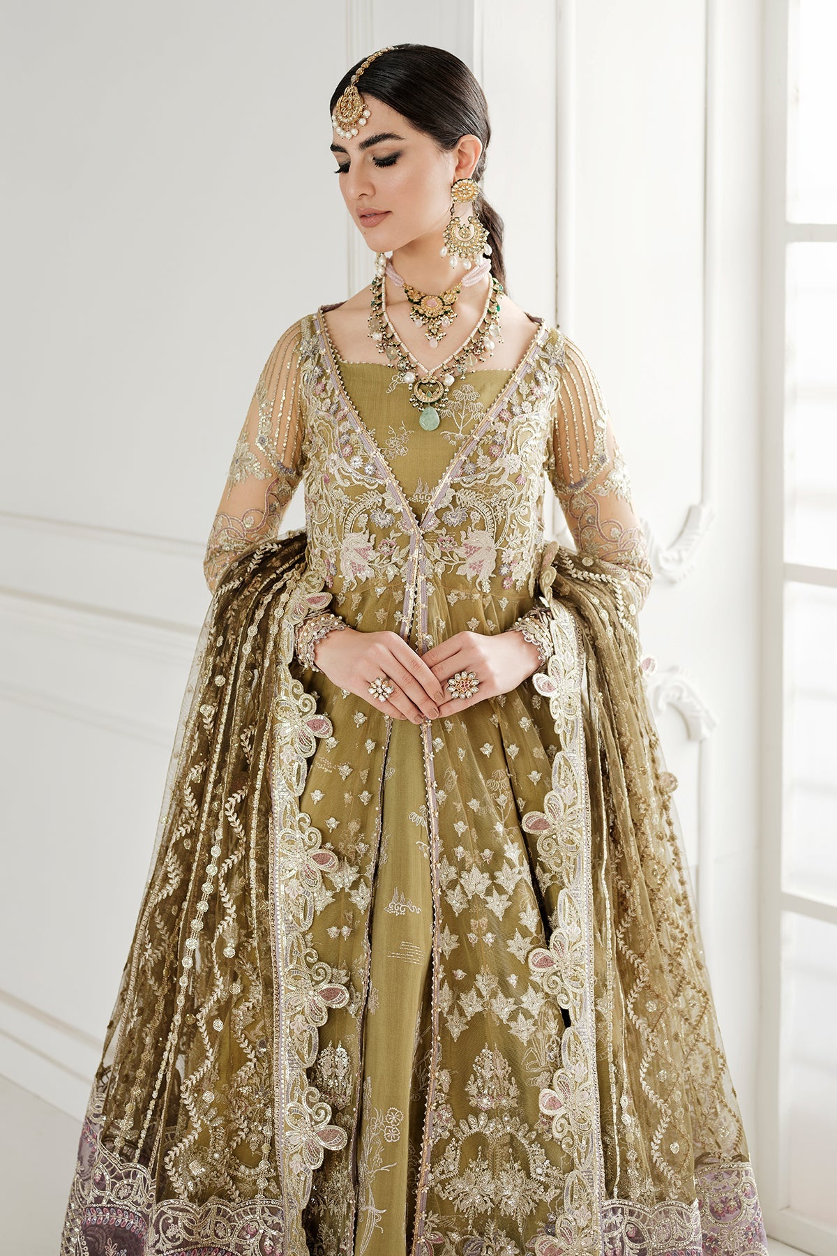 EMBROIDERED NET CH10-02 STITCHED