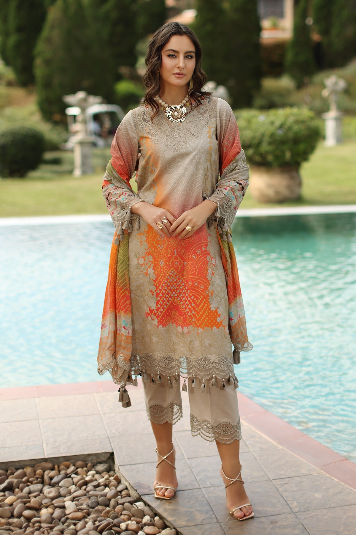 3-PC Unstitched Embroidered Lawn CH6-13