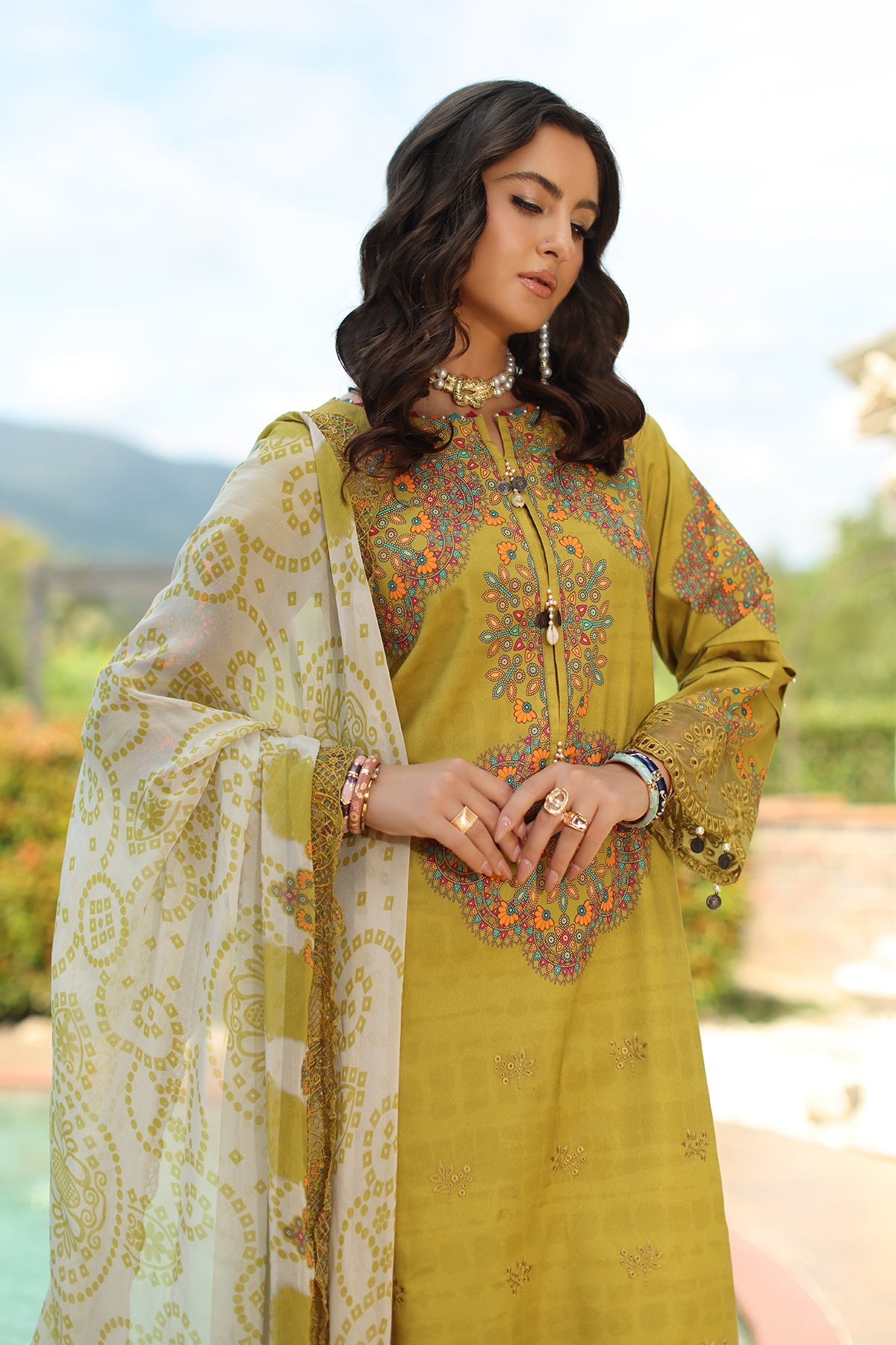 3-PC Unstitched Embroidered Lawn Collection AN6-01