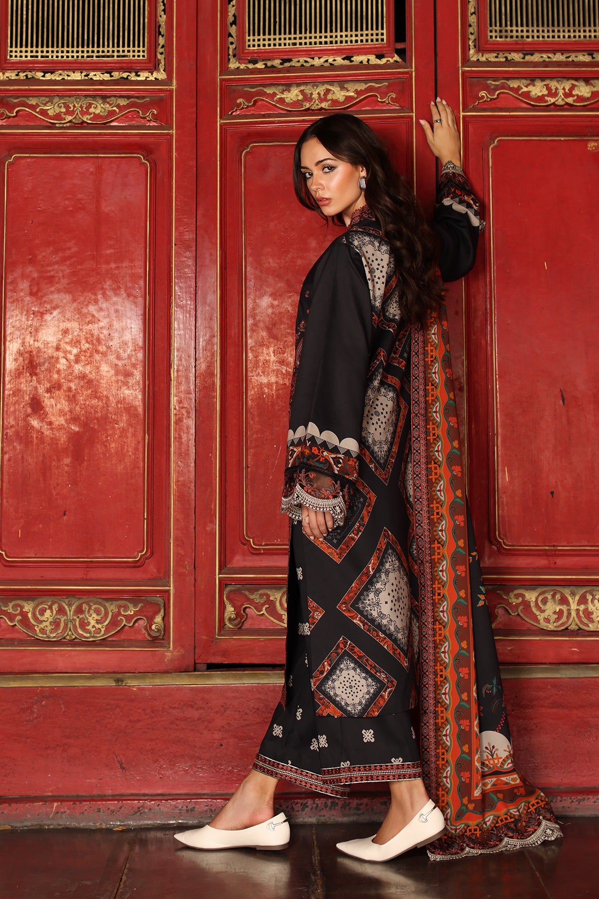 3-PC Unstitched Embroidered Linen Collection ANW7-02