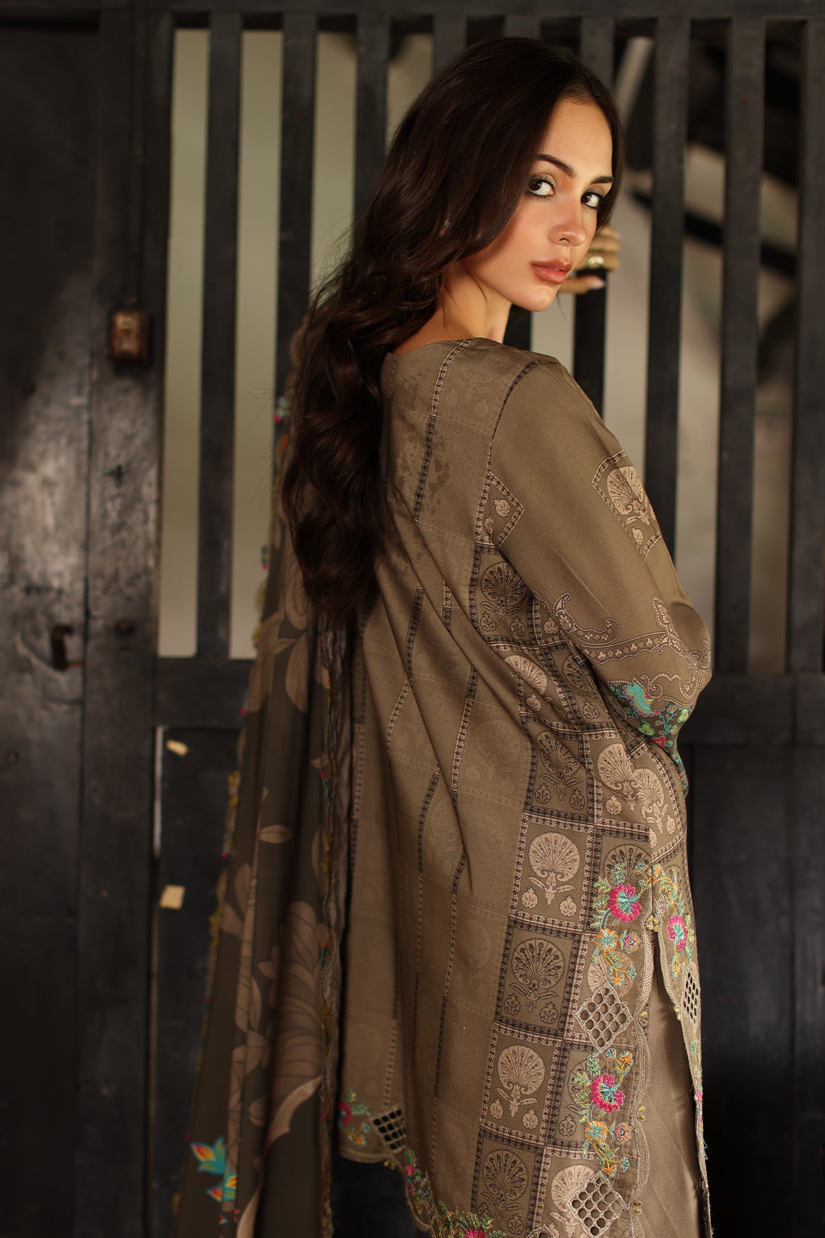 3-PC Unstitched Embroidered Linen Collection ANW7-05