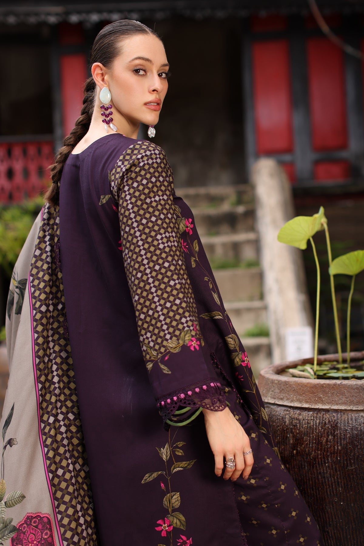 3-PC Stitched Embroidered Linen Collection CCW7-05P