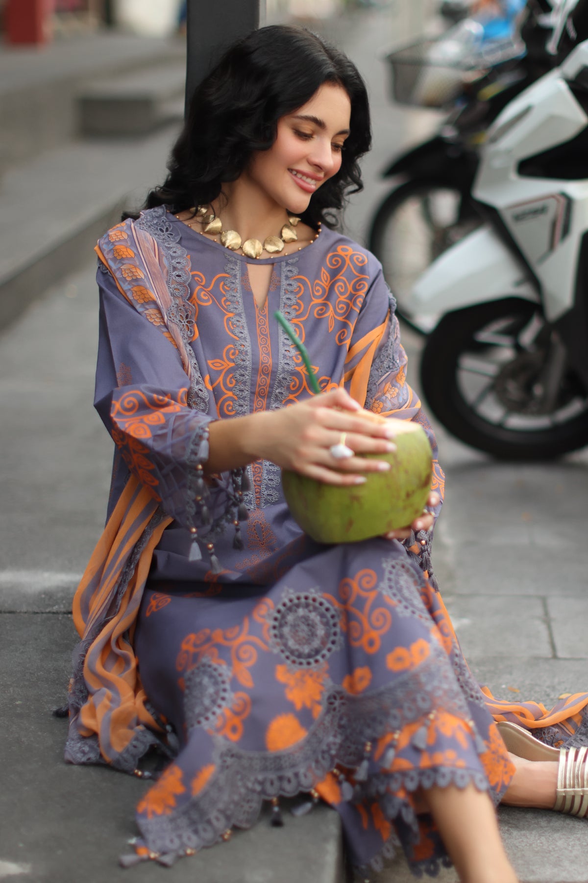 3-PC Stitched Embroidered Lawn CC6-19P