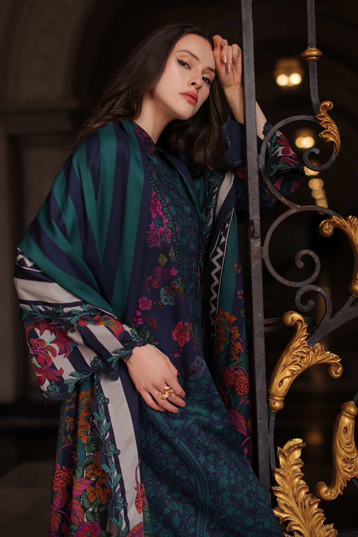 3-PC Unstitched Embroidered Linen Collection ANW7-17