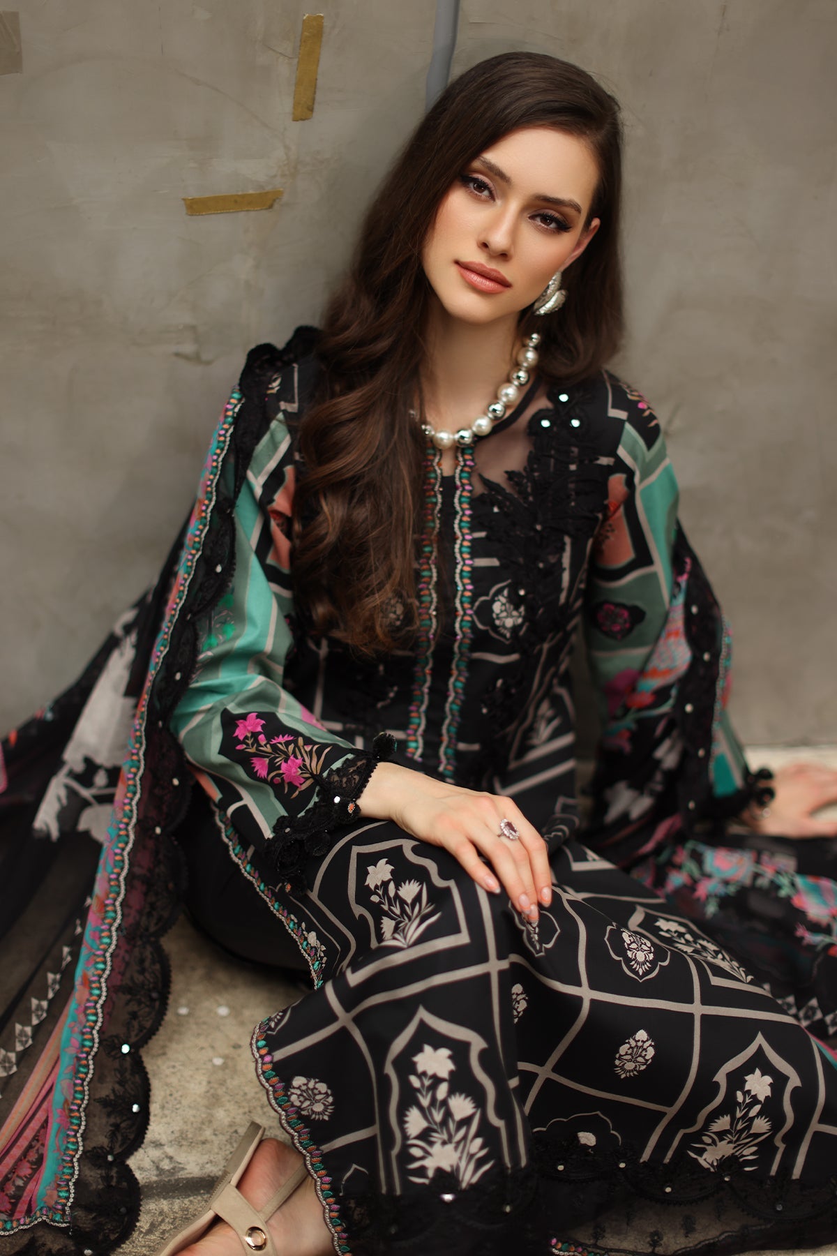 3-PC Stitched Embroidered Lawn CC6-21P