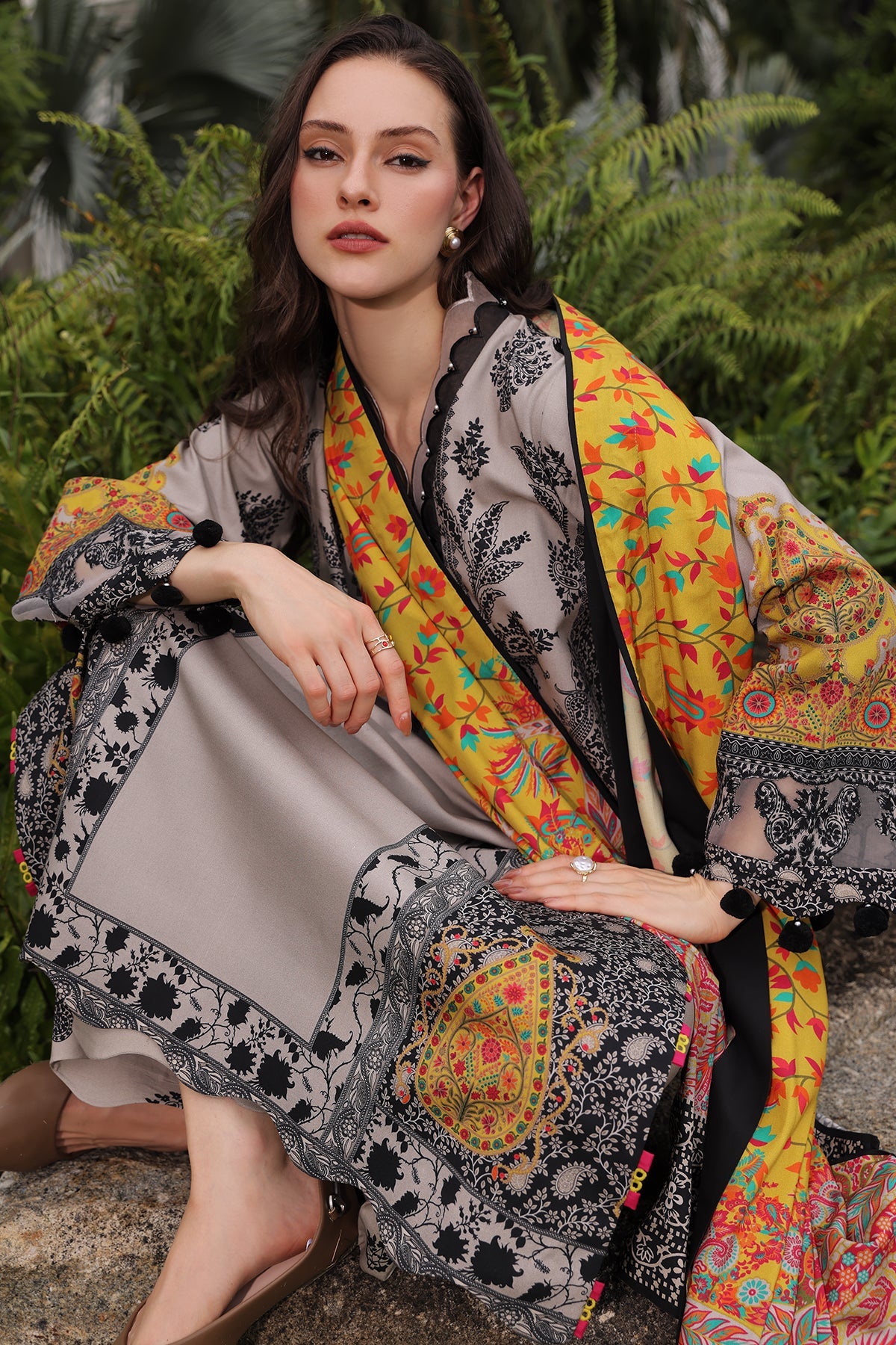 3-PC Unstitched Linen Collection CPW6-13