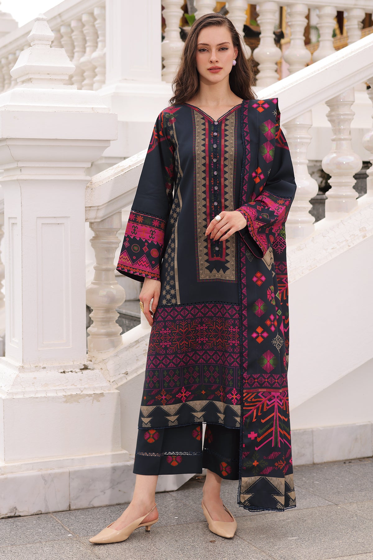 3-PC Unstitched Linen Collection CPW6-10
