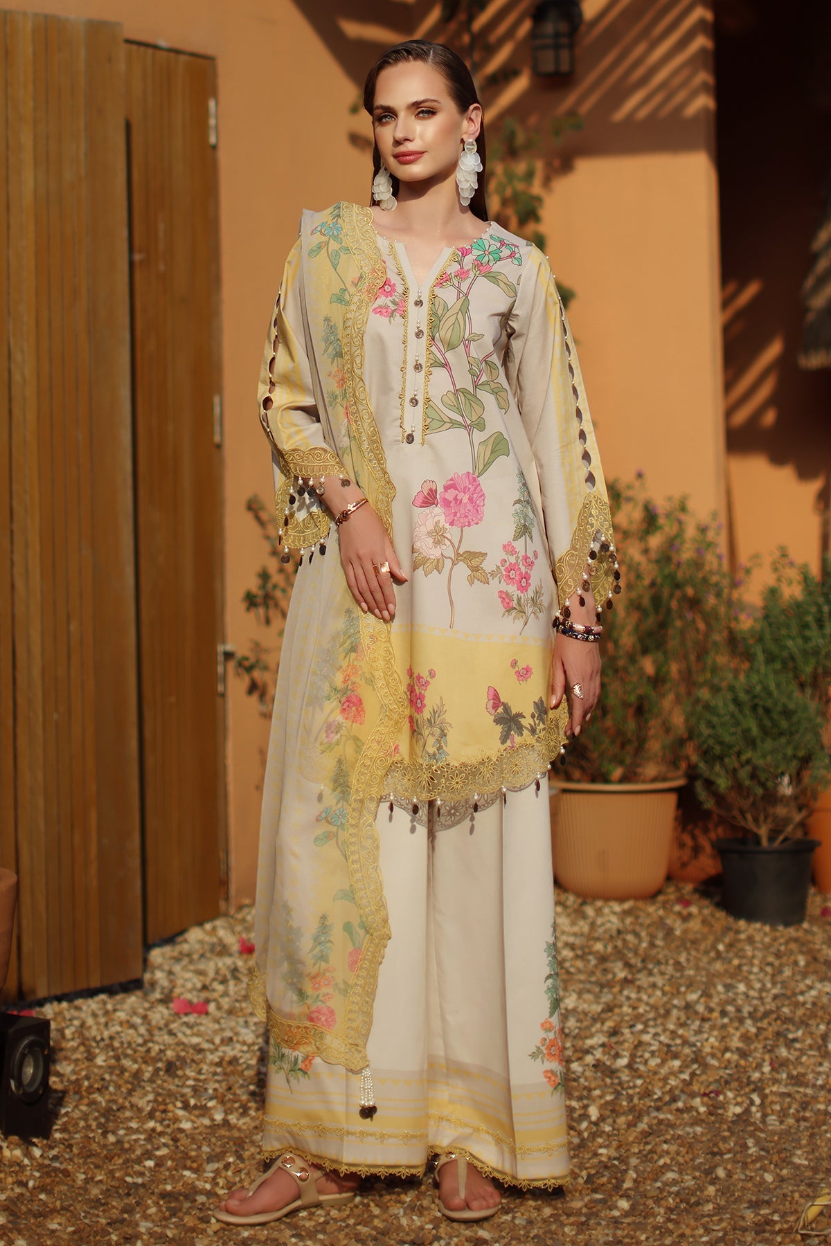 3-PC Unstitched Embroidered Lawn CH6-20