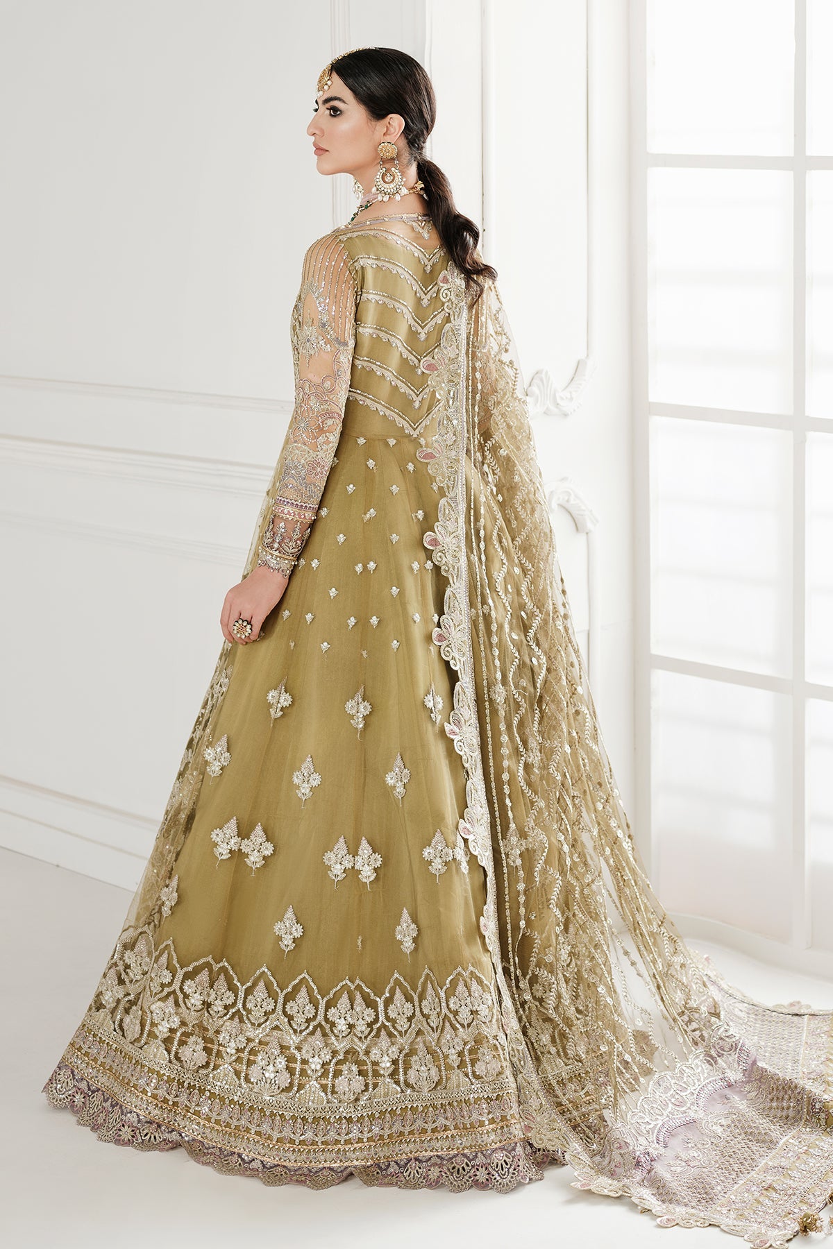 EMBROIDERED NET CH10-02 STITCHED