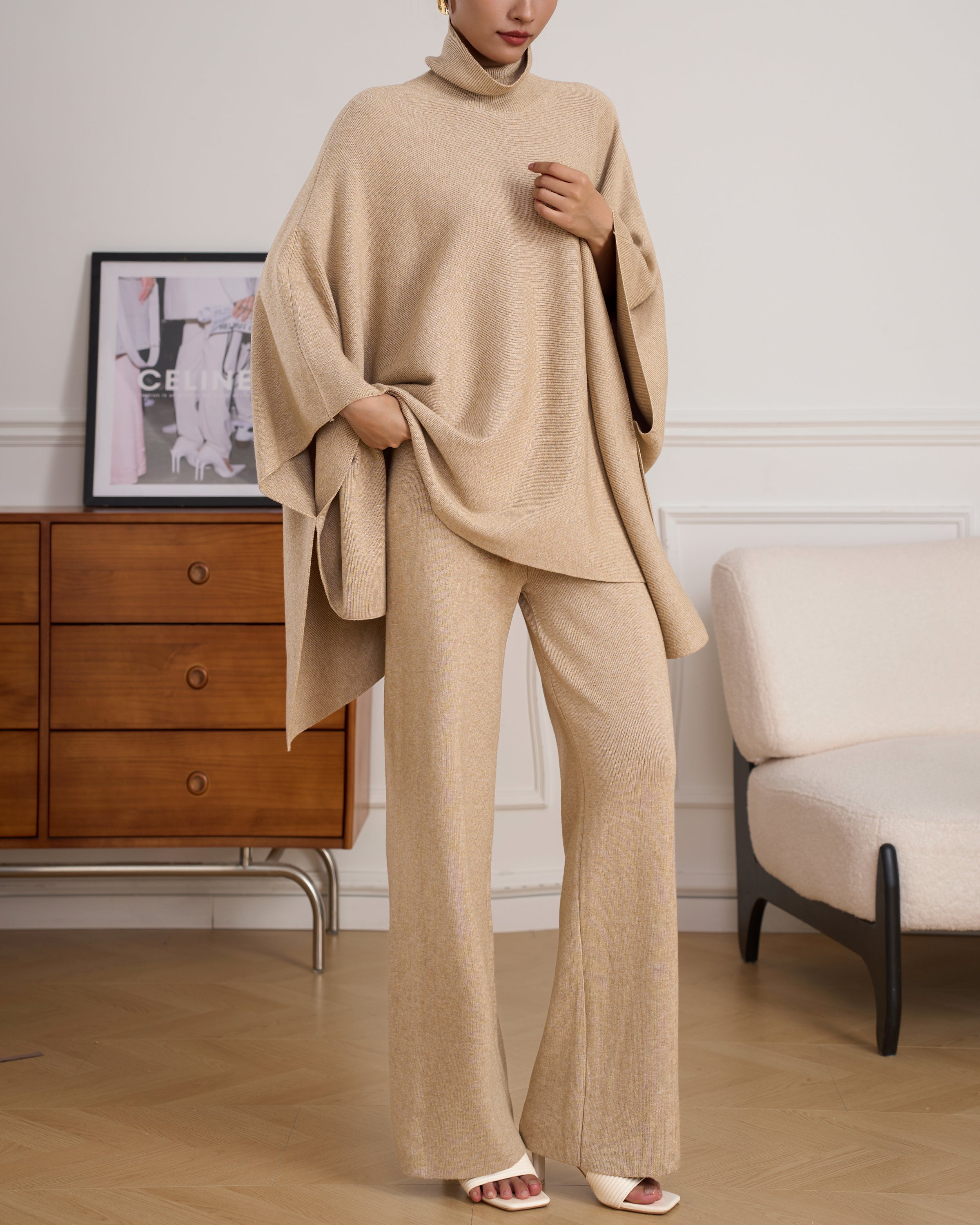 Classic Lily Light Beige Knit Set