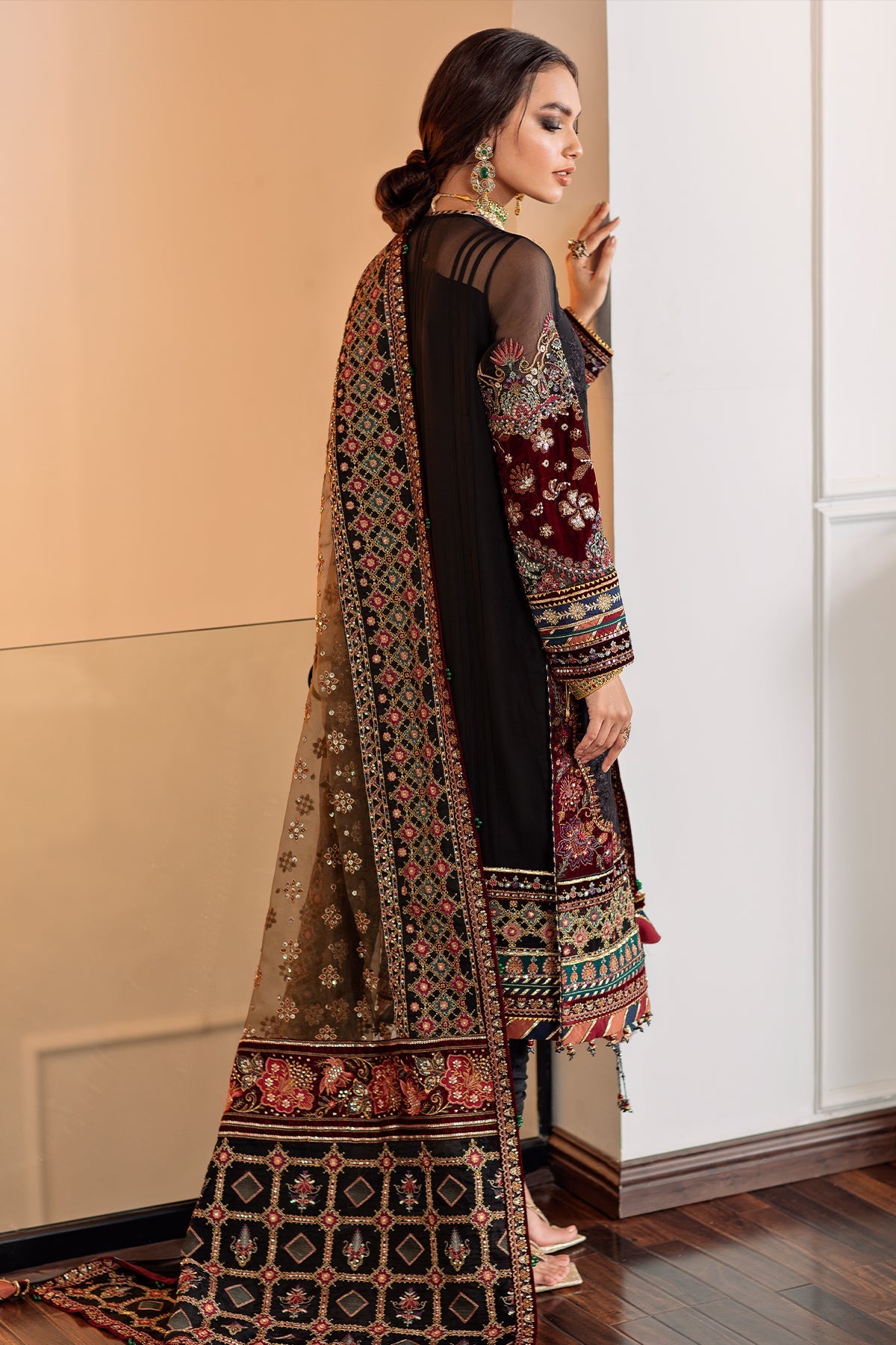 EMBROIDERED CHIFFON CH09-04 STITCHED