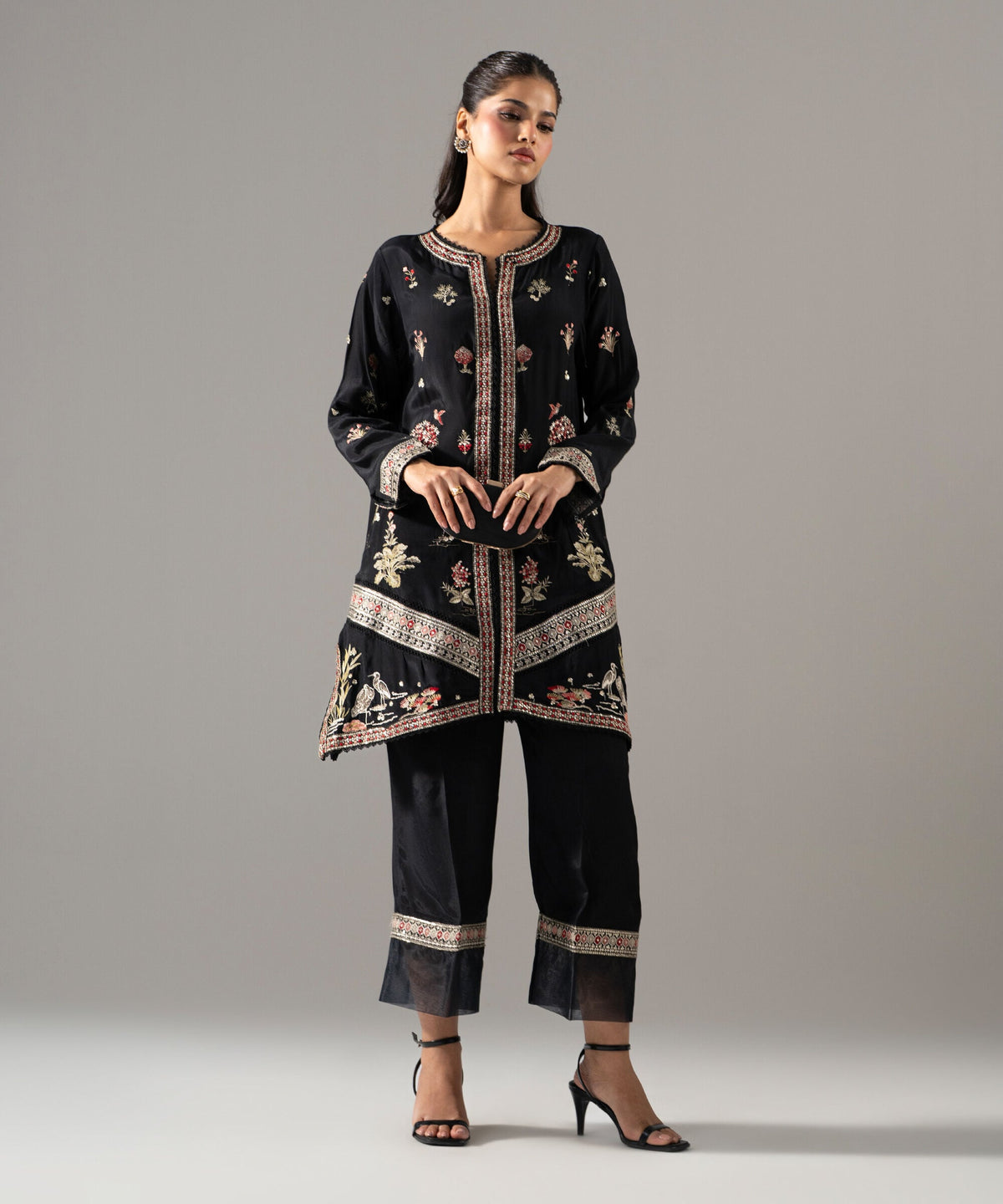 2 Piece - Embroidered Thai Silk Suit 2SFW26STV108