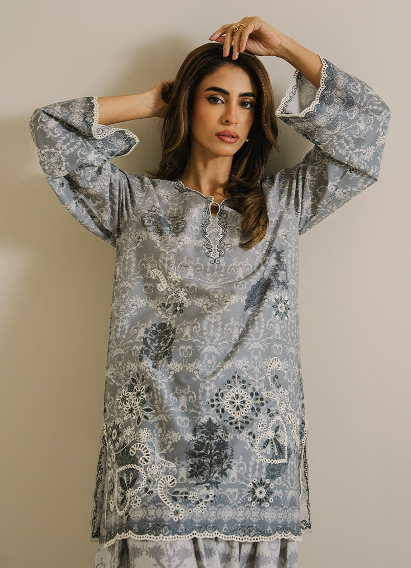 Printed Embroidered CO-ORD Set