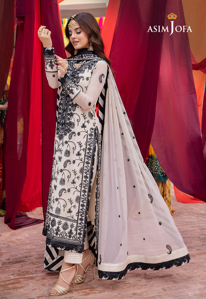 AJAB-02 EMBROIDERED CHIFFON 3 PCS