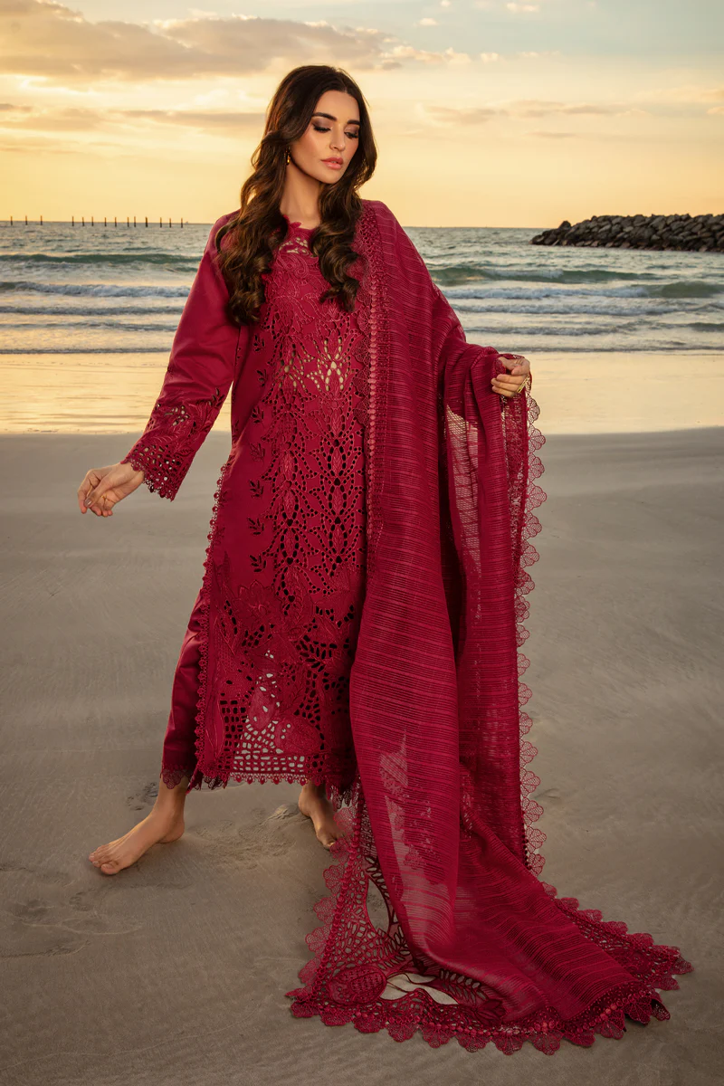 Rang Rasiya Premium Embroidered Lawn Unstitched 3Pc Suit D-13 ALAYA