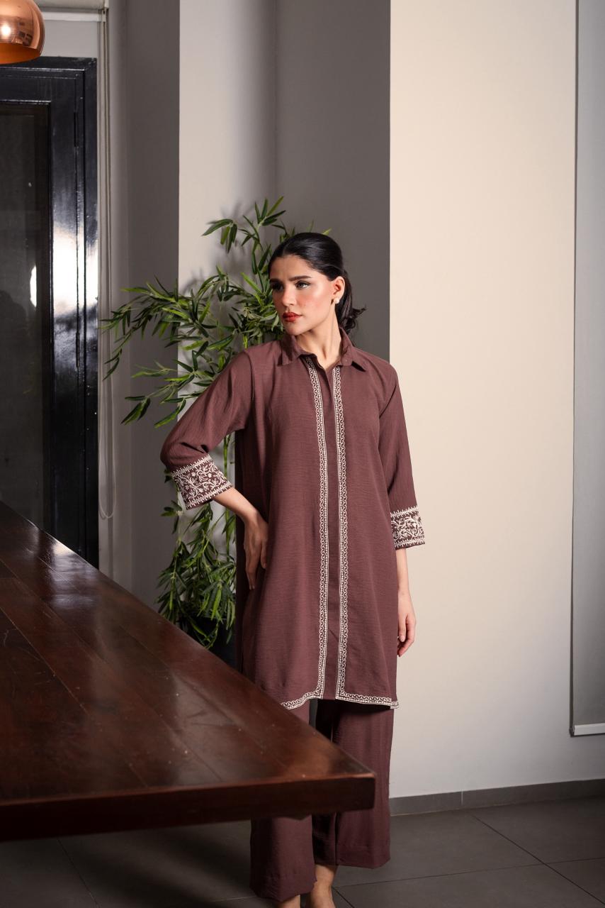 Brown georgette