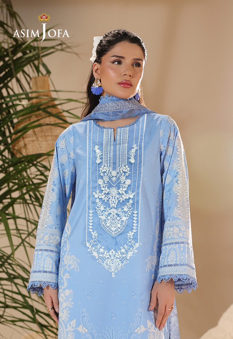 Ajso-78 Unstitched 2 Pcs Shirt Dupatta